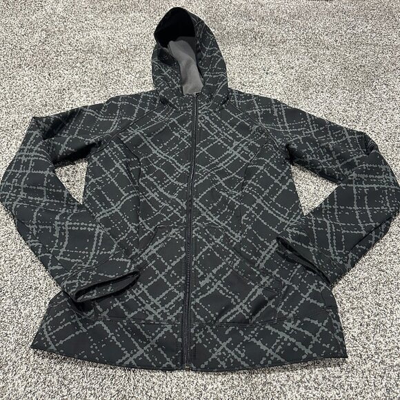Columbia Women's Sweet Slope Softshell Jacket Full Zip Hoodie Black Gray, Medium - Picture 1 of 9